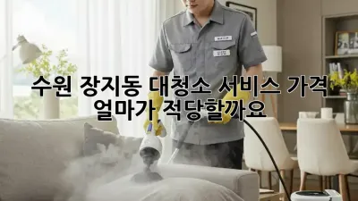 수원 장지동 대청소 서비스 가격, 얼마가 적당할까요?