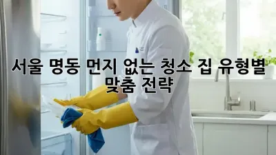 서울 명동 먼지 없는 청소: 집 유형별 맞춤 전략